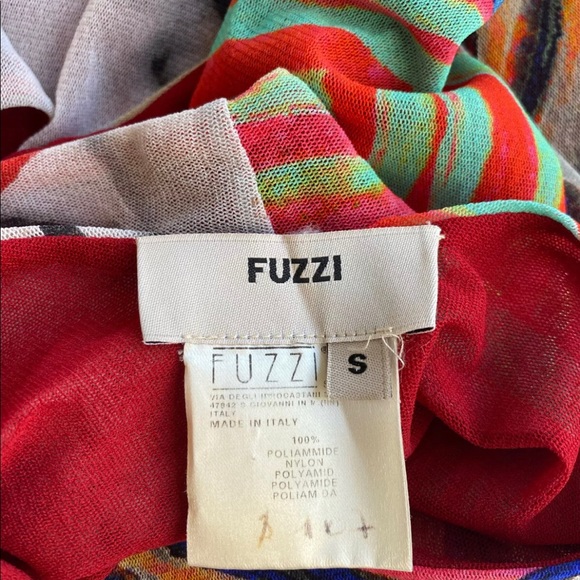 Fuzzi Italian Mesh Tank Top Zebra Stripe Floral size small - Picture 4 of 7